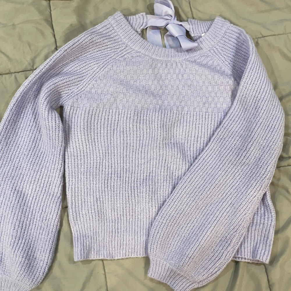 Purple knitted sweater